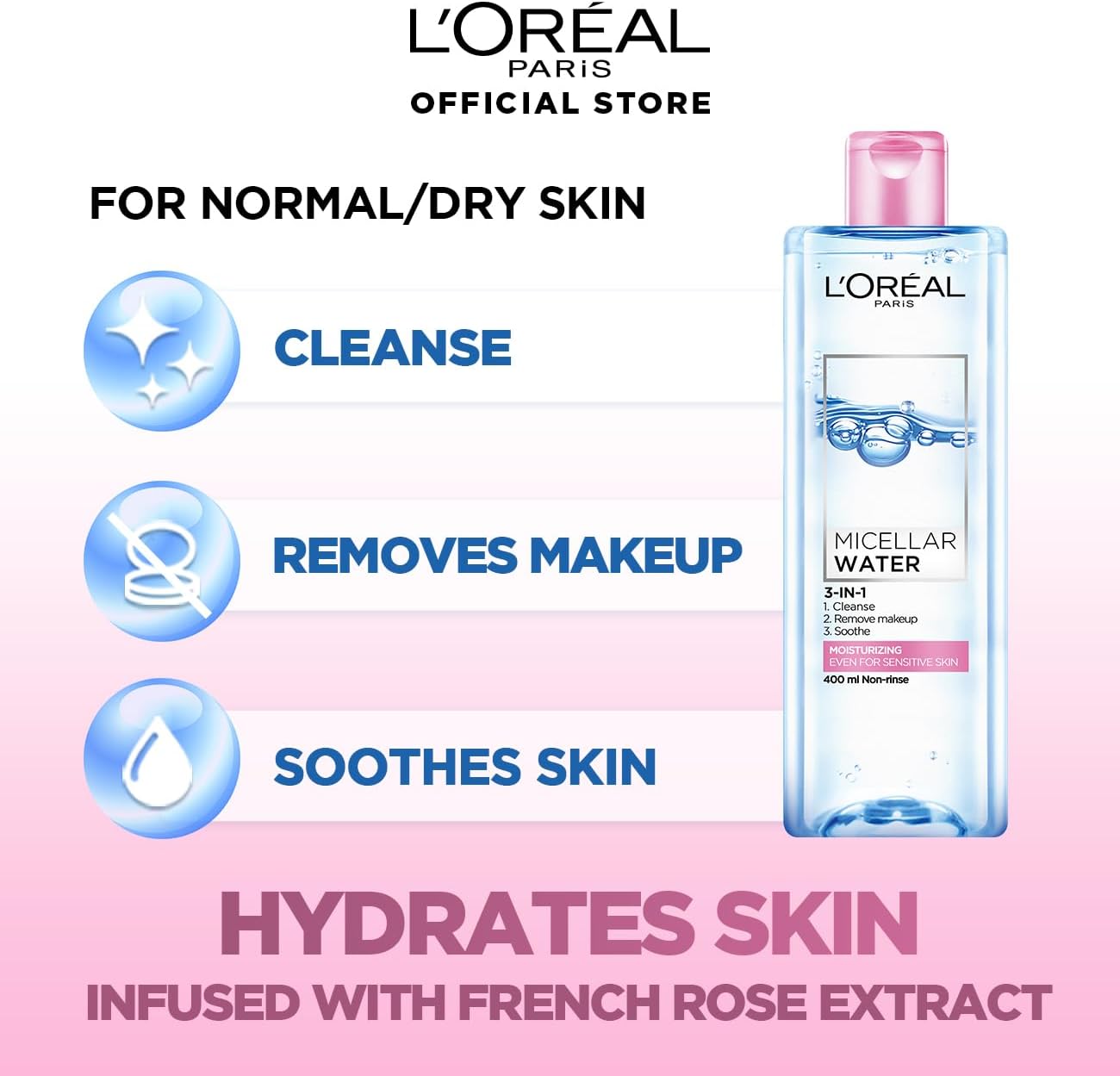 L'oreal Paris Micellar Water 3 in 1 Secondary image