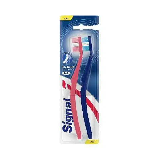 Signal Triple Clean Medium Toothbrush Pack Of 2