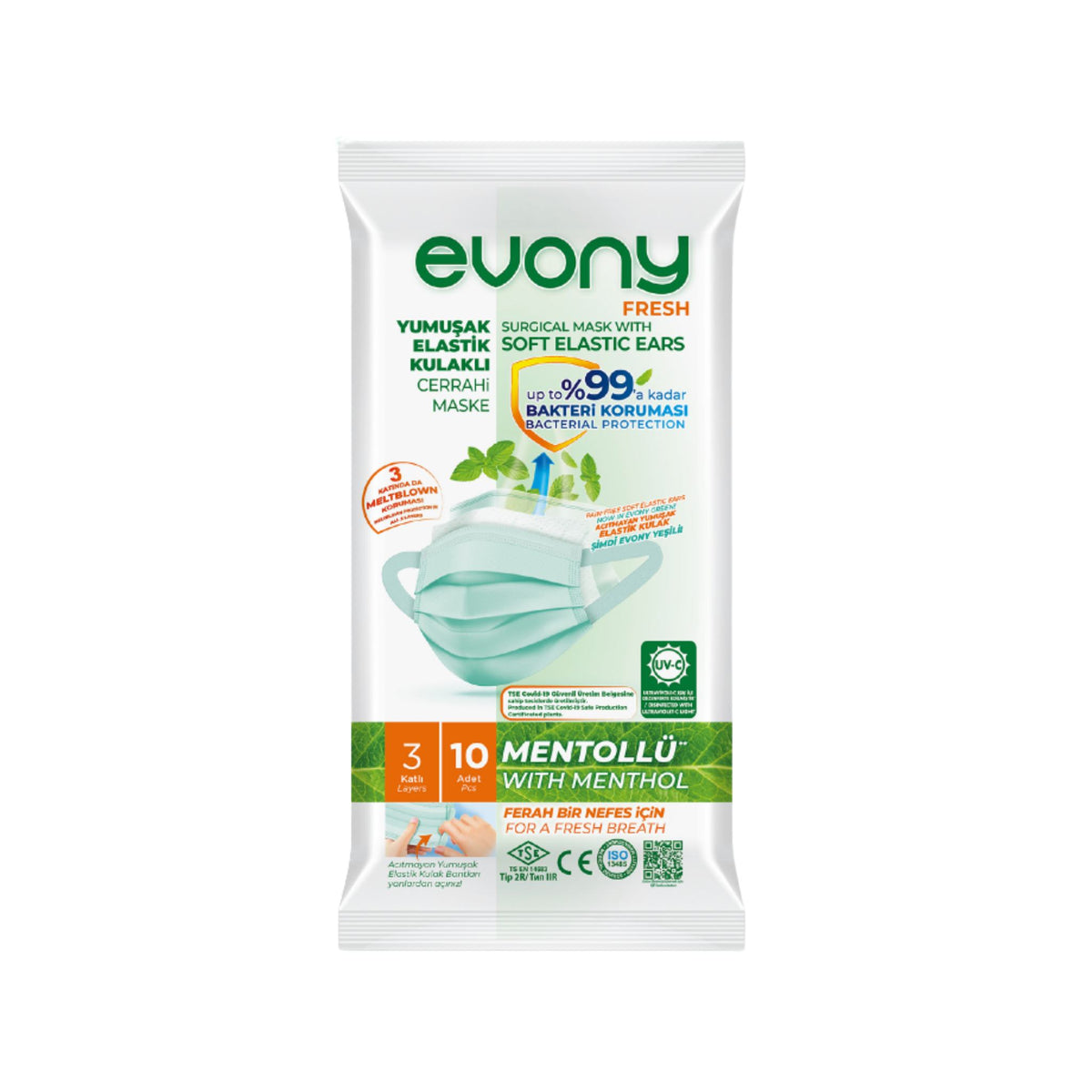 Evony Fresh Surgical Mask - 10 Pieces