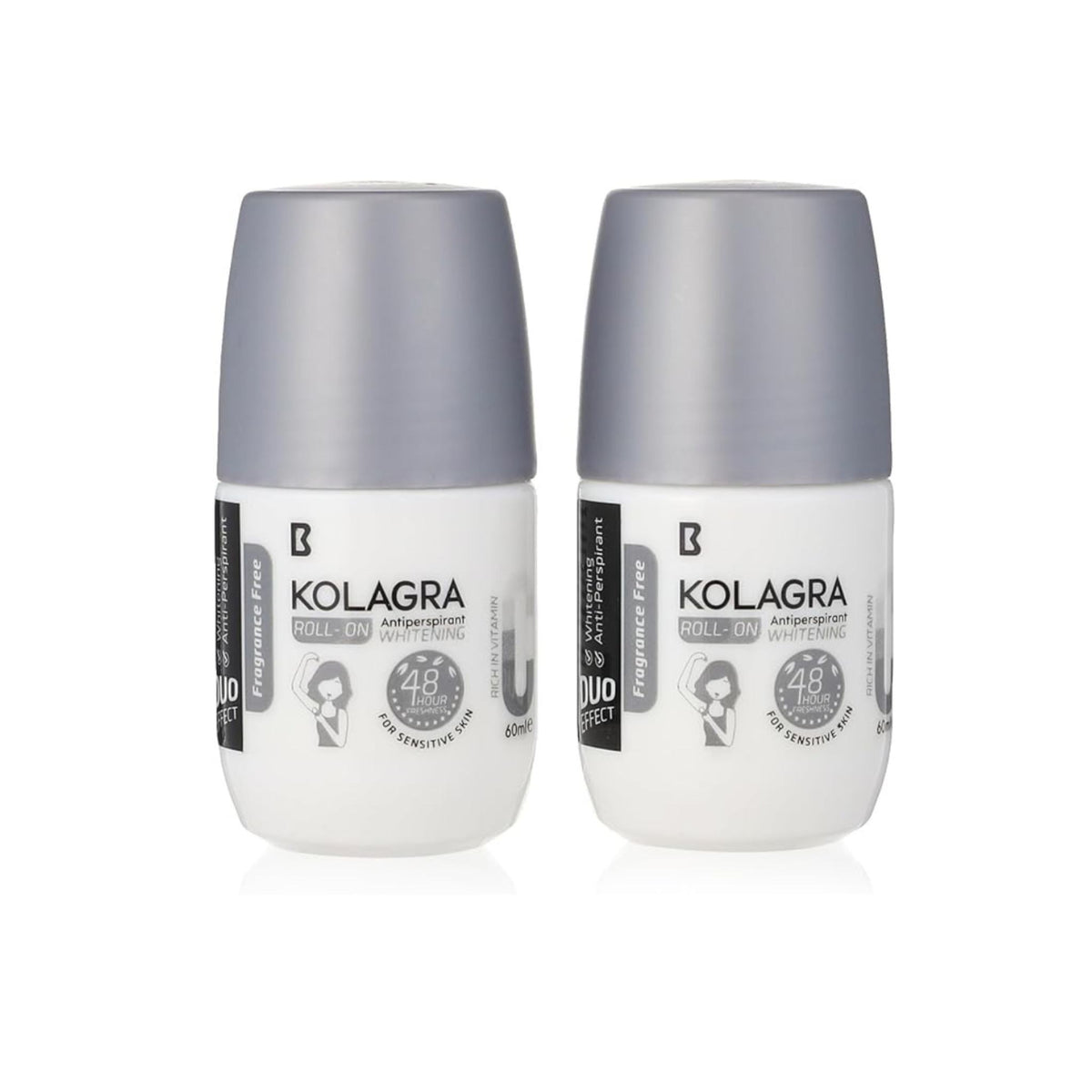 Kolagra Whitening Roll-On Duo Effect (Fragrance-Free) - 1+1 Offer