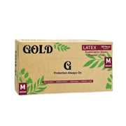 Gold Latex Examination Gloves - Powder-Free - 100 Pieces