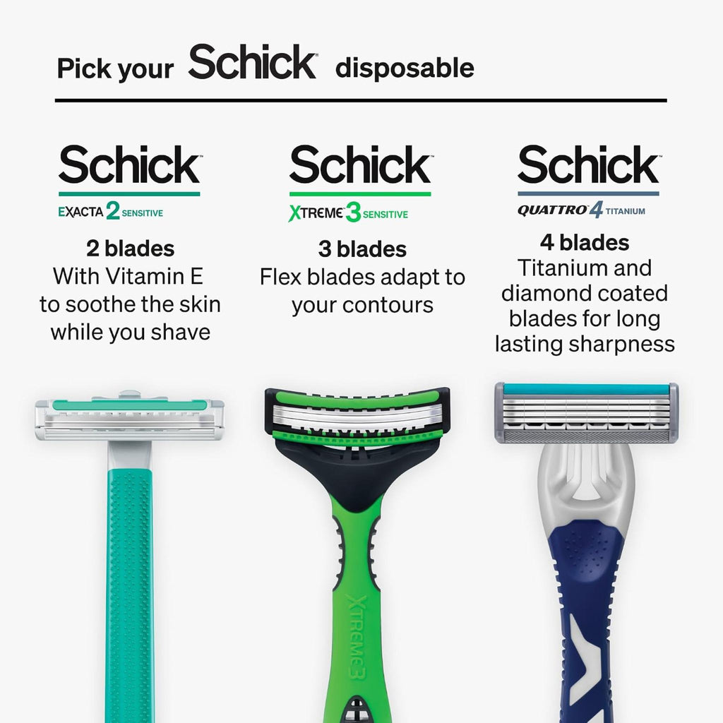 Schick Blades Xtrem 3 Sensitive 4 Razors  For Men