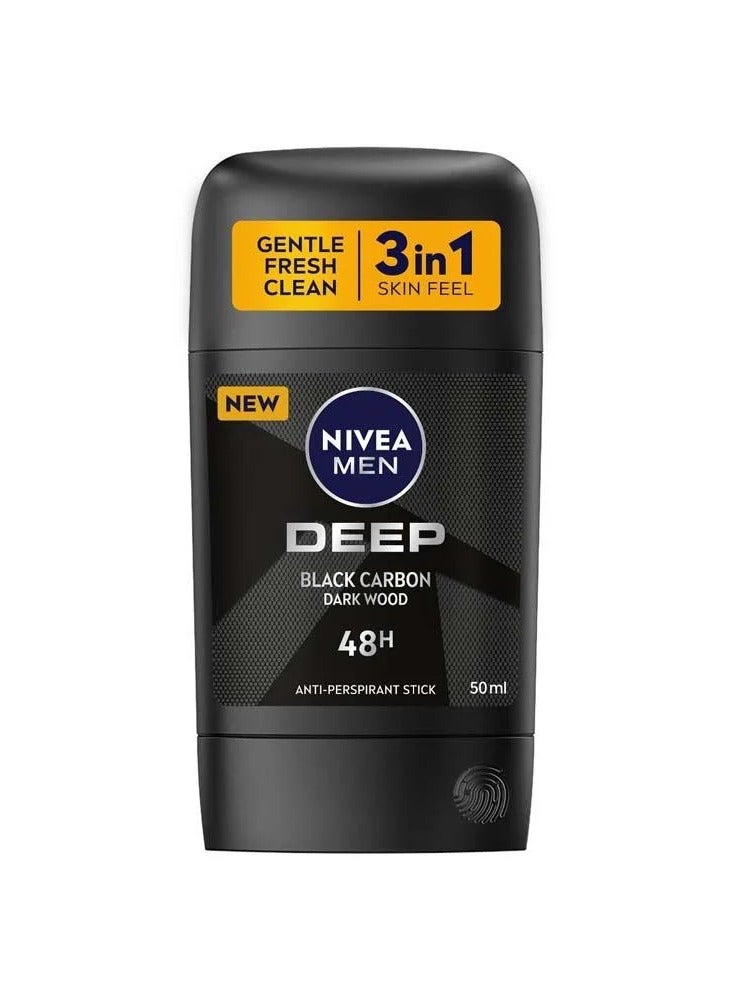 Nivea Deep Black Carbon Deodorant Stick For Men Main image