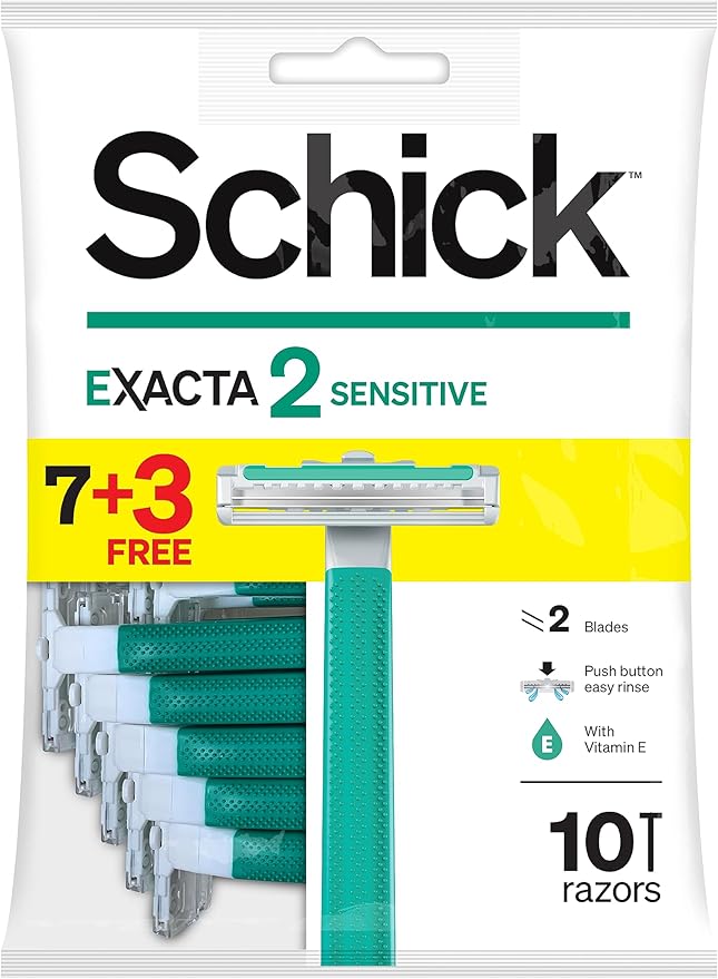 Schick Intuition Exacta 2 Sensitive 7+3 Razors For Men