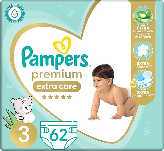 Pampers Premium Extra Care Size 3-62 Diapers Main image