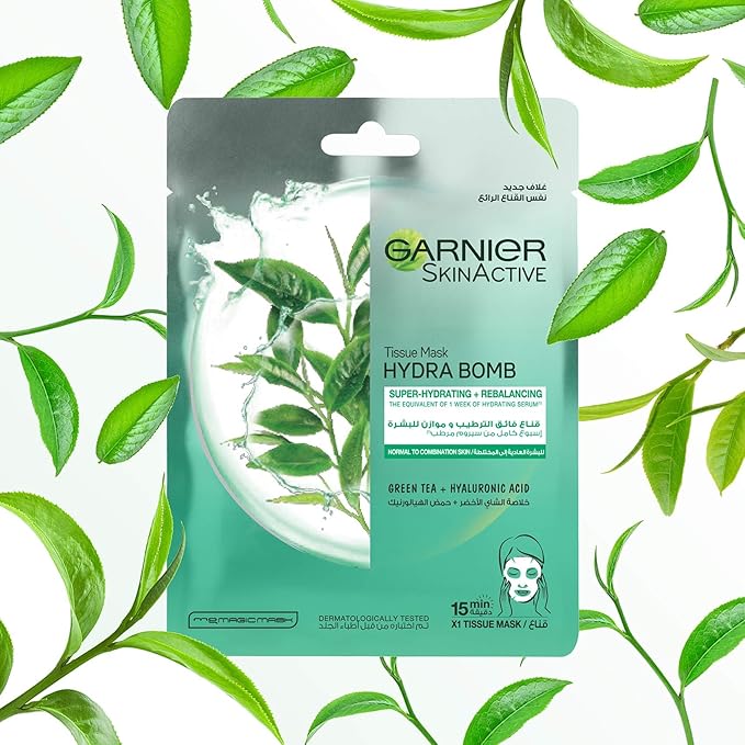 Garnier Green Tea Hydrating Face Tissue Mask For Normal To Oily Skin