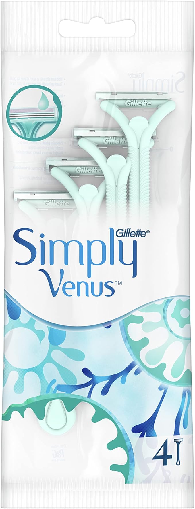 Gillette Venus Simply 2 Blades 4 Razors For Women Main image
