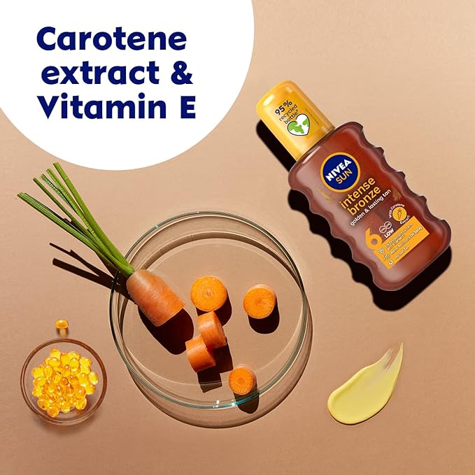Nivea Sun Intense Bronze Tanning Oil Spray Spf 6