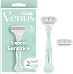 Gillette Venus Smooth Sensitive 3 Blade 2 Refills For Women