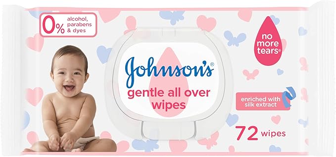 Johnsons Gentle All Over Baby Wipes 72 Wipes