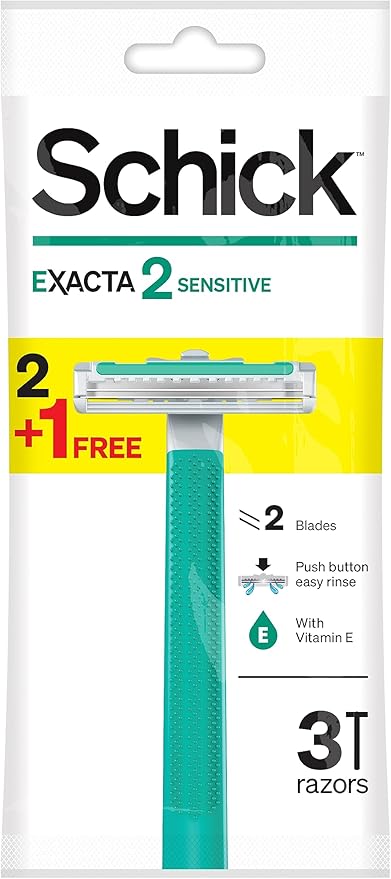 Schick Intuition Exacta 2 Sensitive 2+1 Razors For Men