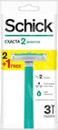 Schick Intuition Exacta 2 Sensitive 2+1 Razors For Men