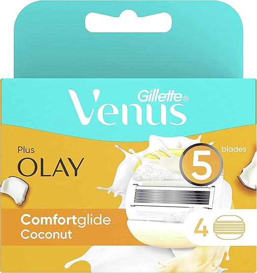 Gillette Venus Olay Plus 5 Blade 4 Razors Refills For Women Main image
