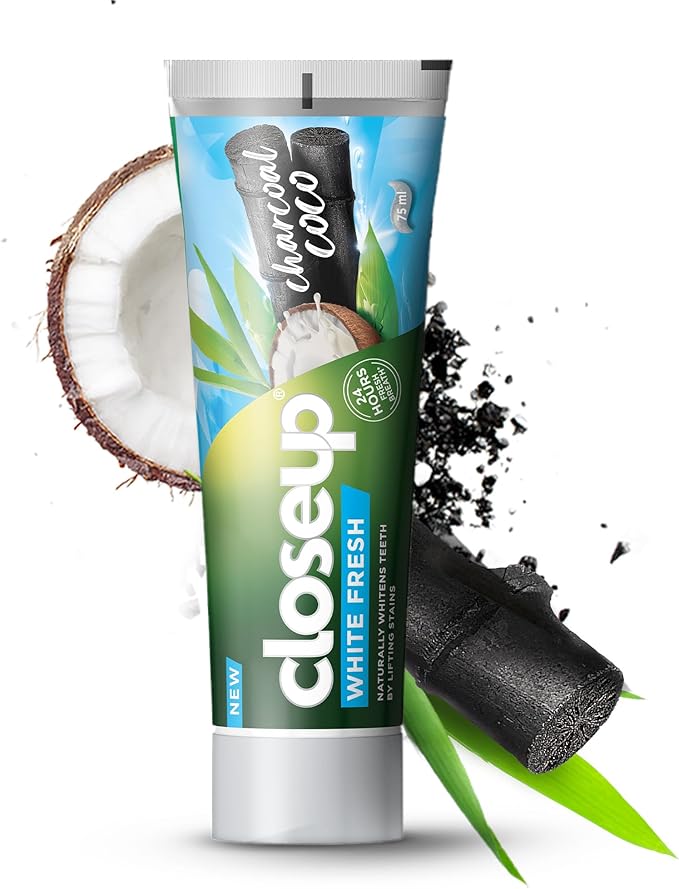 Closeup Charcoal Coco White Fresh Toothpaste