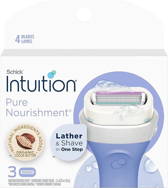 Schick Intuition Pure Nourishment Razor Refills 3 Razors For Women Main image