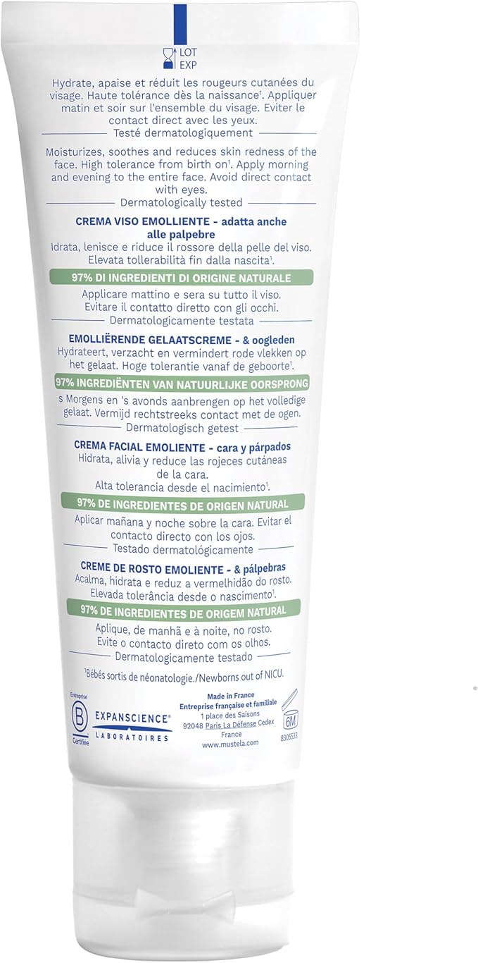 Mustela Baby Stelatopia Emollient Face Cream & Eyelids