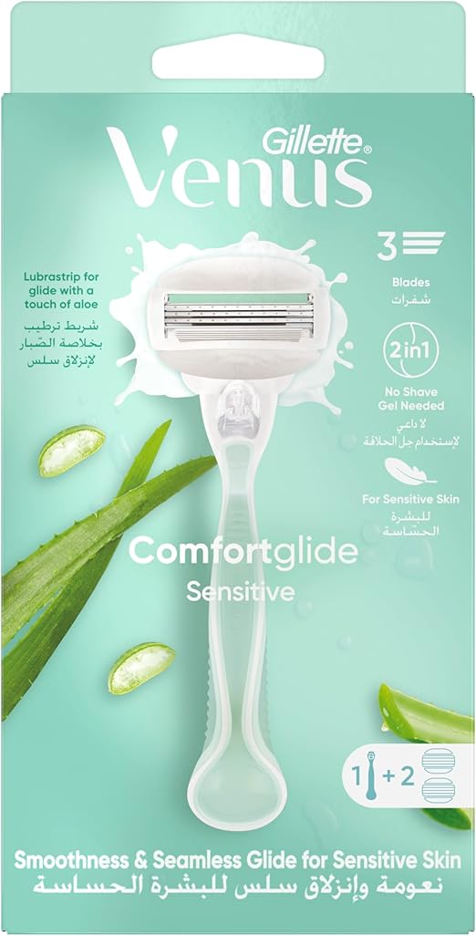 Gillette Venus Comfortglide Sensitive 3 Blades 2 Razor For Women Main image