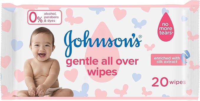 Johnsons Gentle All Over Baby Wipes 20 Wipes