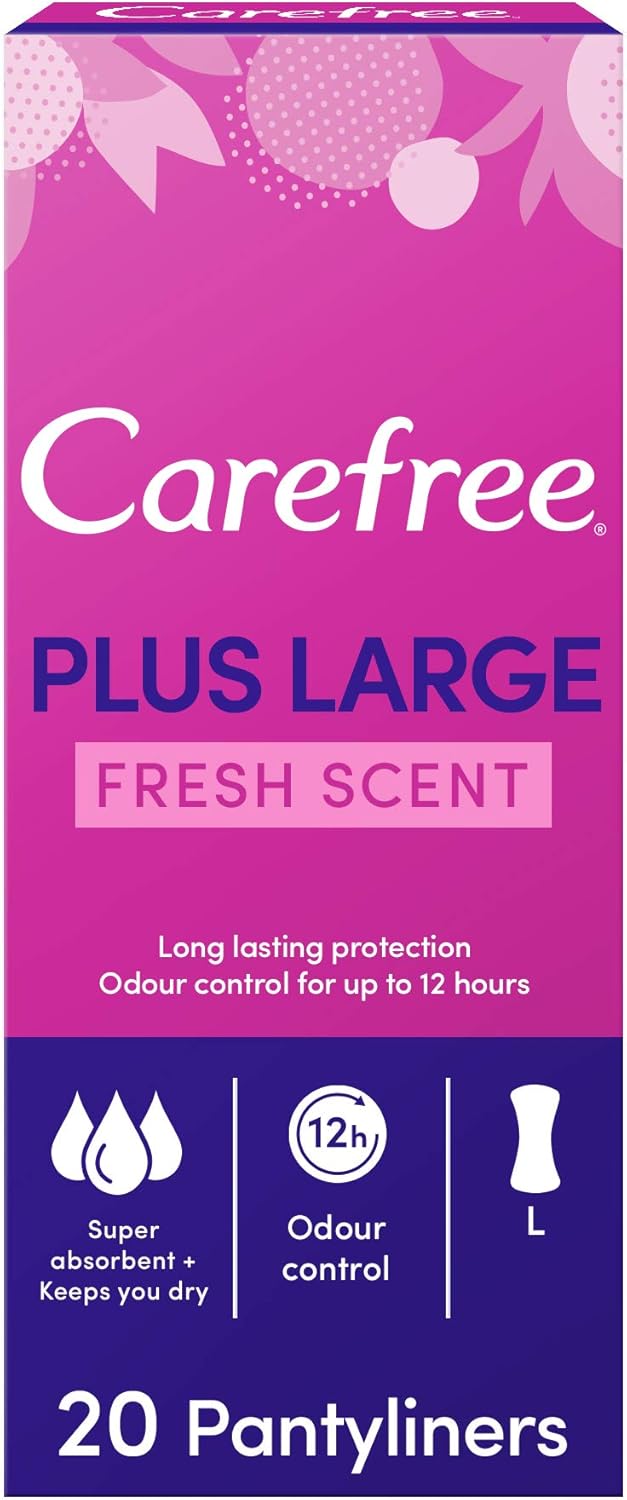 Carefree Plus Large Panty Liners Fresh Scent 20 Pads Main image