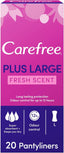 Carefree Plus Large Panty Liners Fresh Scent 20 Pads