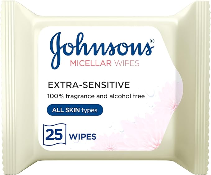 Johnsons Extra Sensitive Micellar Wet Wipes 25 Wipes