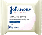Johnsons Extra Sensitive Micellar Wet Wipes 25 Wipes