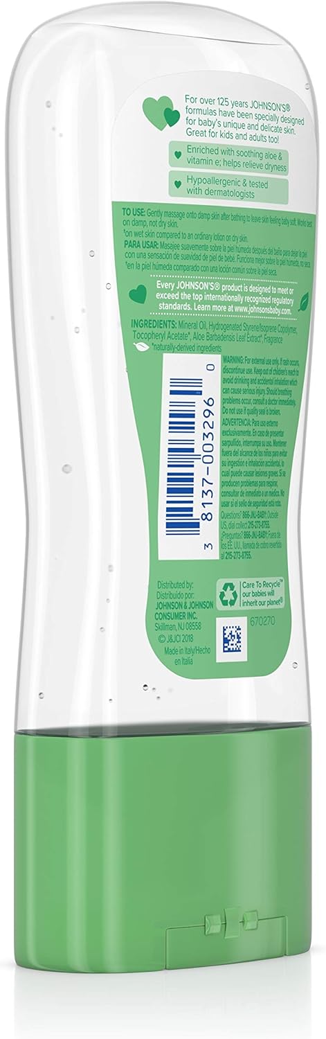 Johnsons Aloe Vera & Vitamin E Baby Oil Gel