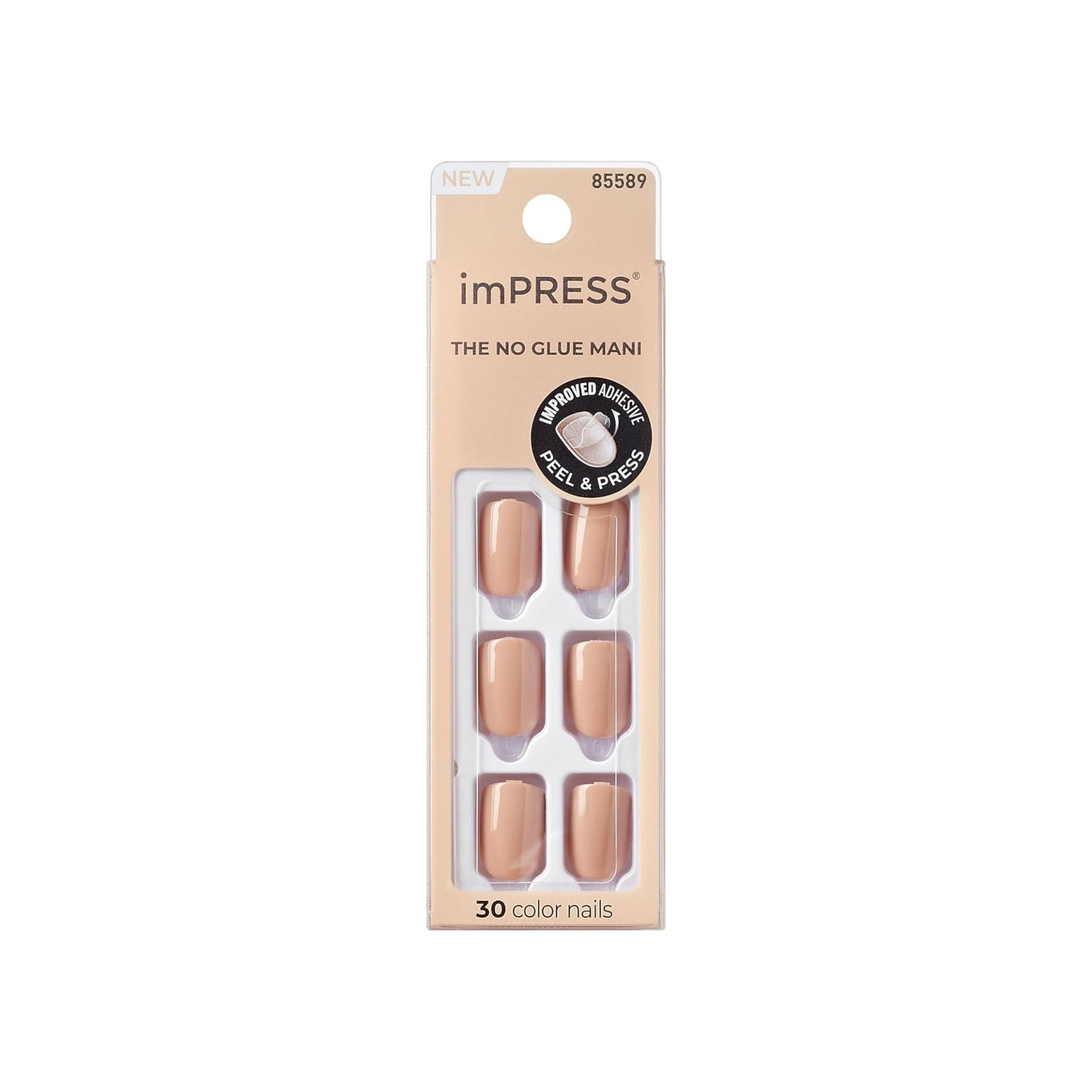KISS imPRESS Color Press-On Nails Latte 30 Nails Main image