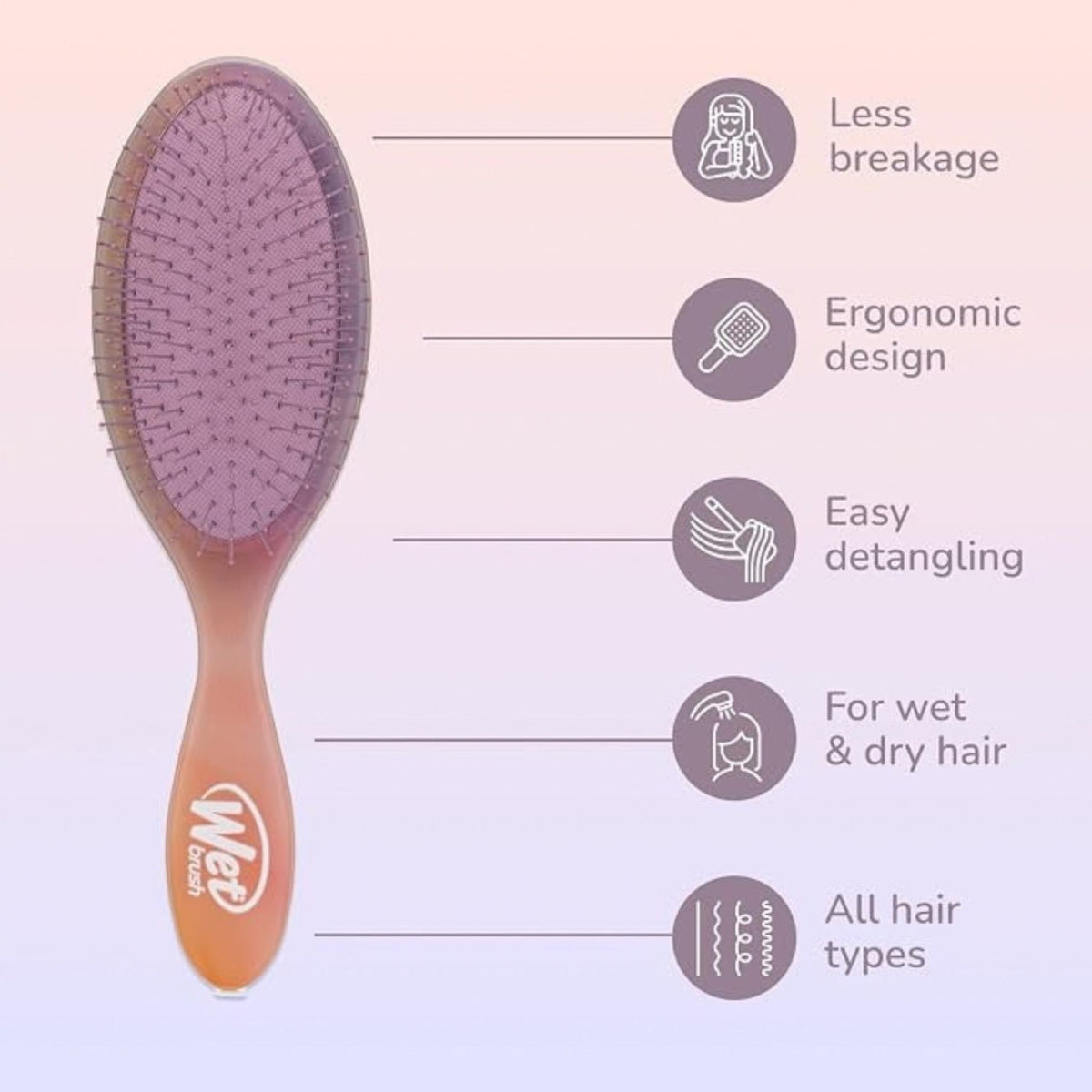 Wet Brush Original Detangler - Pink - Hair Brush