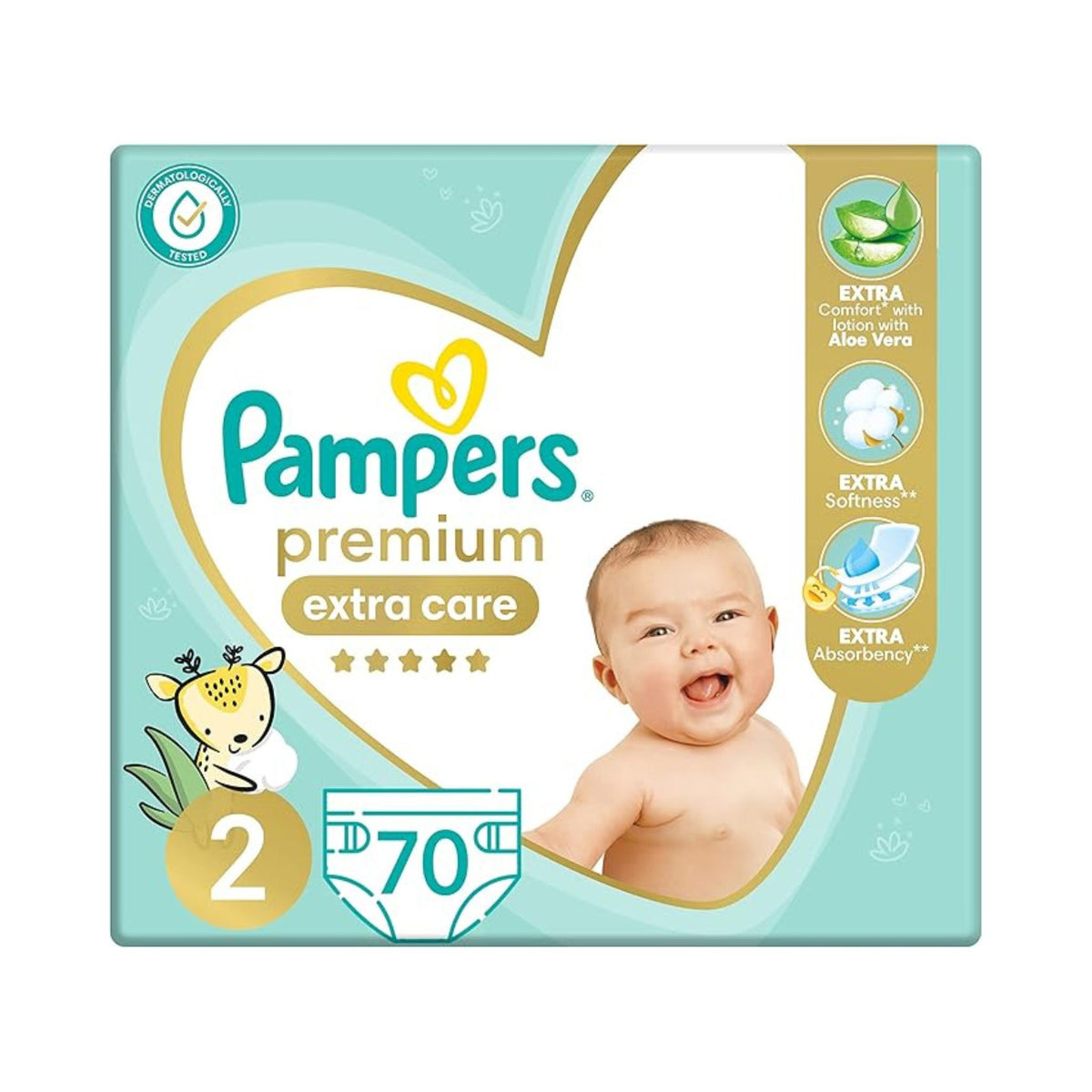 Pampers Premium Extra Care Size 2-70 Diapers