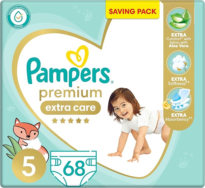 Pampers Premium Extra Care Size 5-68 Diapers Main image