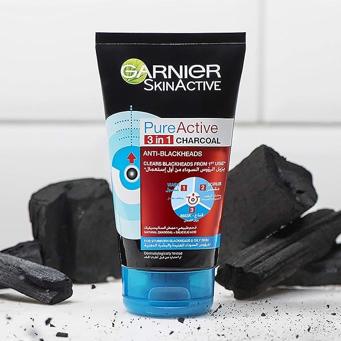 Garnier Pure Active Charcoal 3-in-1 Facial Cleanser
