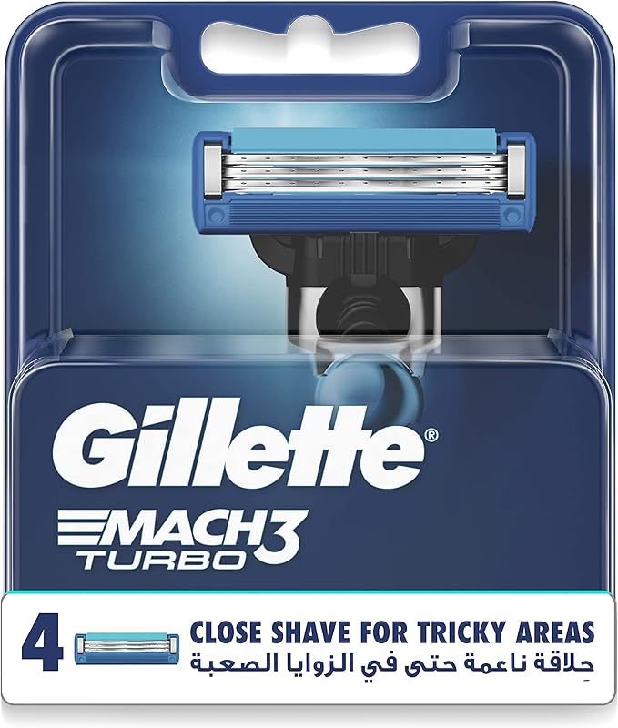 Gillette Mach3 Turbo 3D Blade 4 Razors Refills Main image