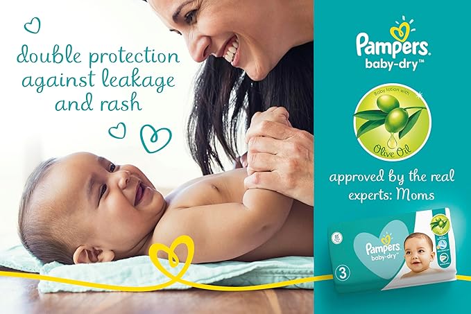 Pampers Baby Dry With Olive Oil Size 3-58 Diapers