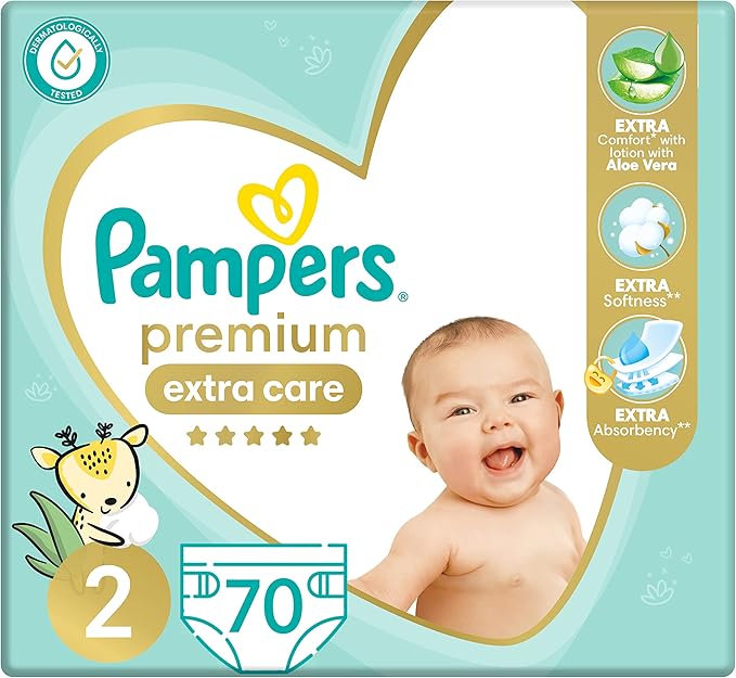 Pampers Premium Extra Care Size 2-70 Diapers