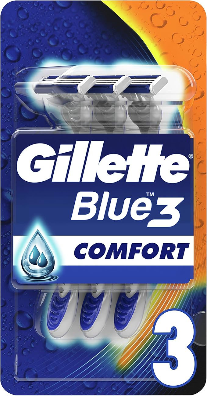 Gillette Blue3 Disposable Shaving With Comfort Gel 3 Razors