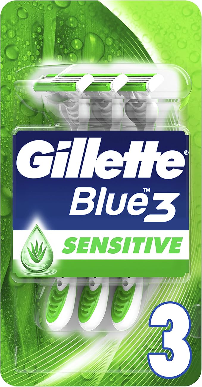 Gillette Blue3 Sensitive Disposable 3 Razors For Men Main image