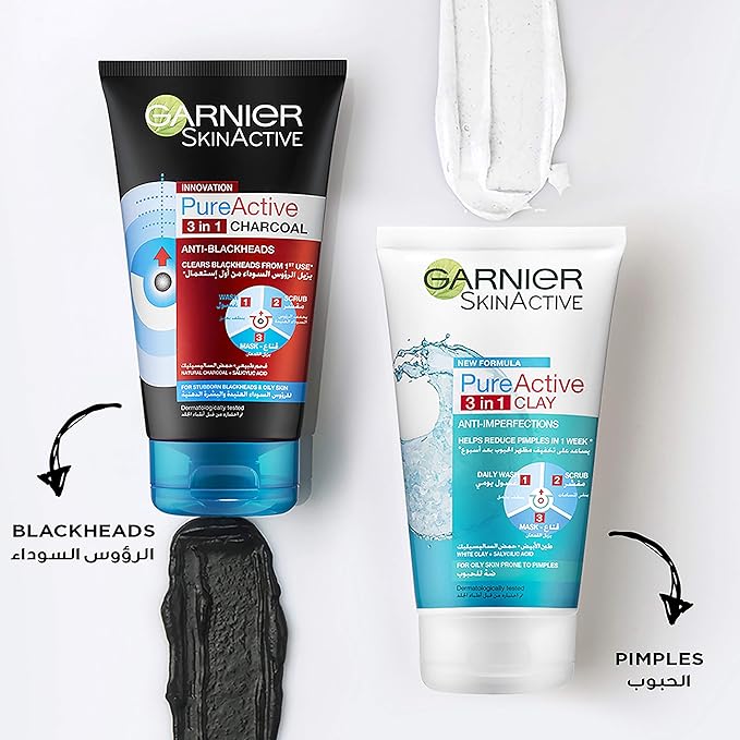 Garnier Pure Active Charcoal 3-in-1 Facial Cleanser