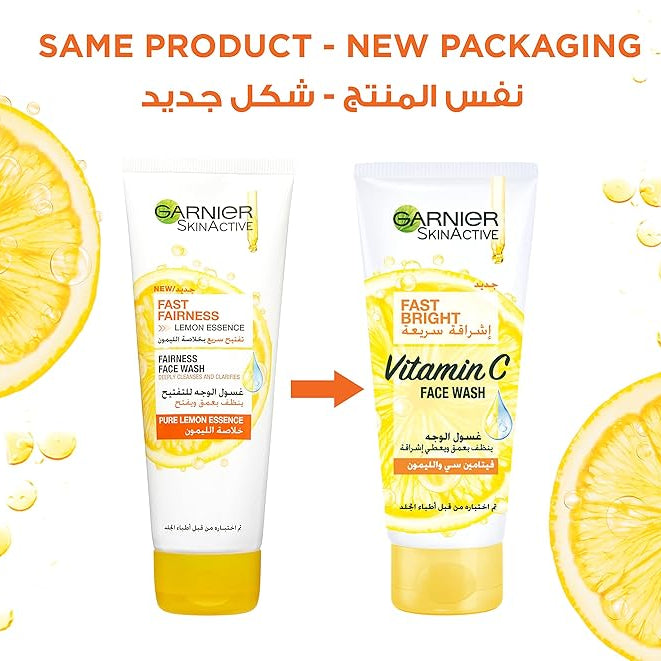 Garnier Skin Active Fast Bright Face Wash With Vitamin C And Lemon