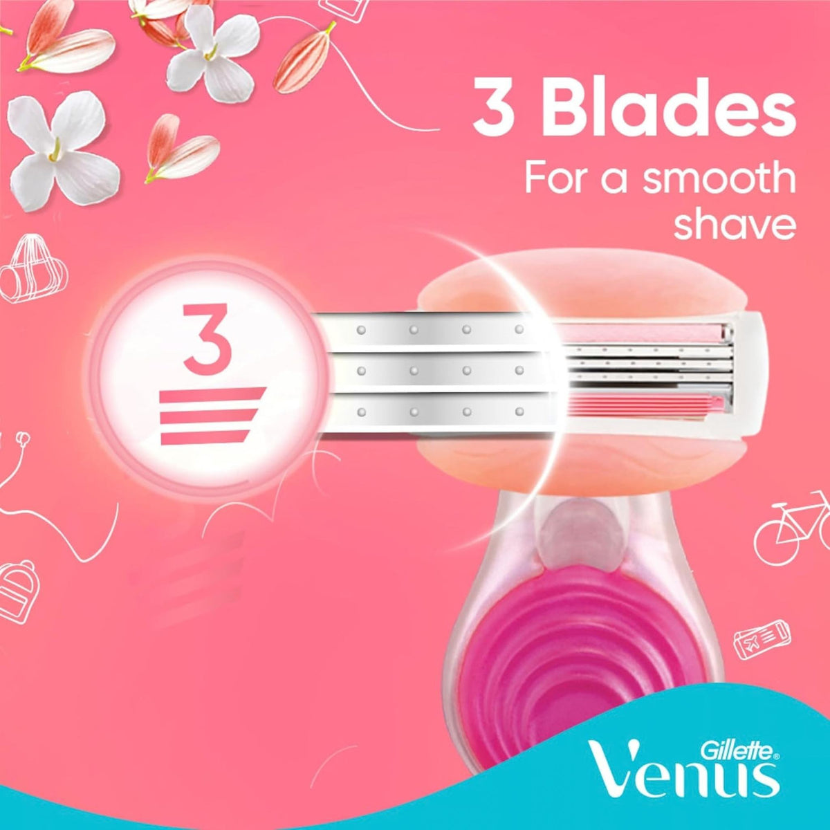 Gillette Venus Comfort Glide SPA Breeze - Mini Travel Refillable Razor