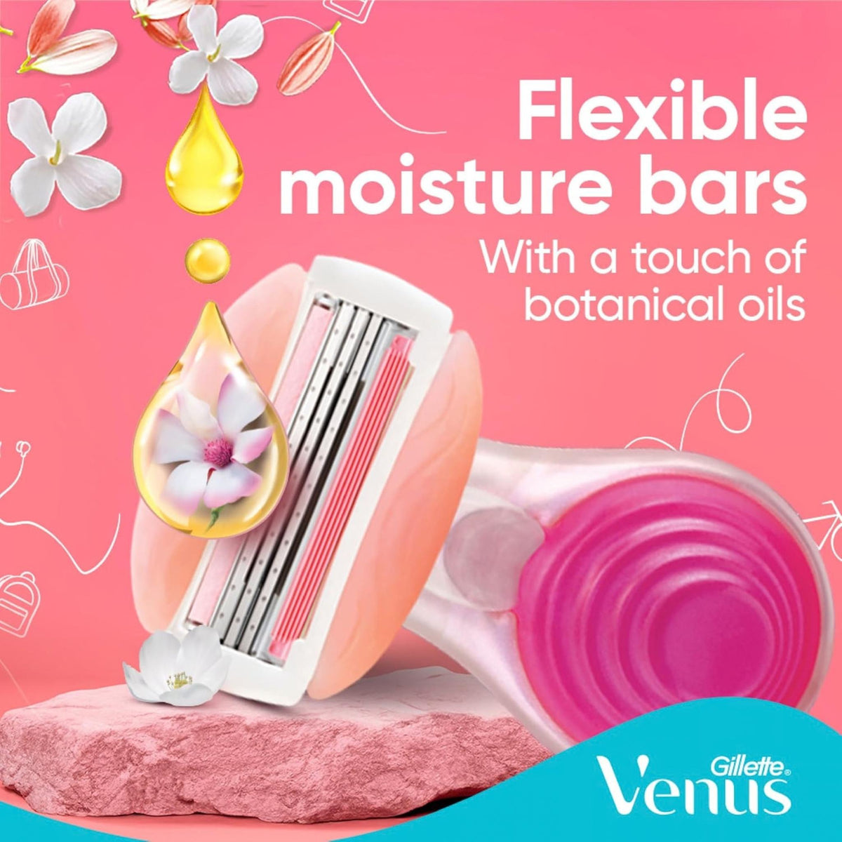 Gillette Venus Comfort Glide SPA Breeze - Mini Travel Refillable Razor