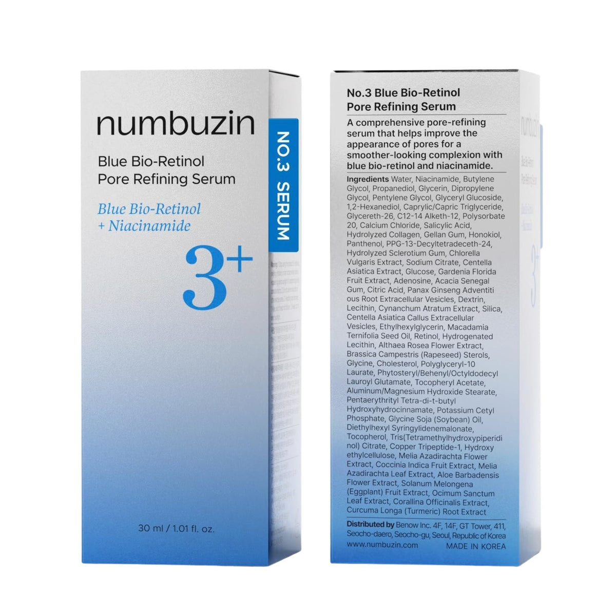 Numbuzin No.3 Blue Bio-Retinol Pore Refining Serum - Serum