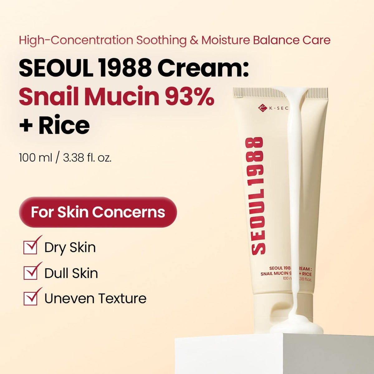 K-Secret - Seoul 1988 Cream Snail Mucin 93% + Rice