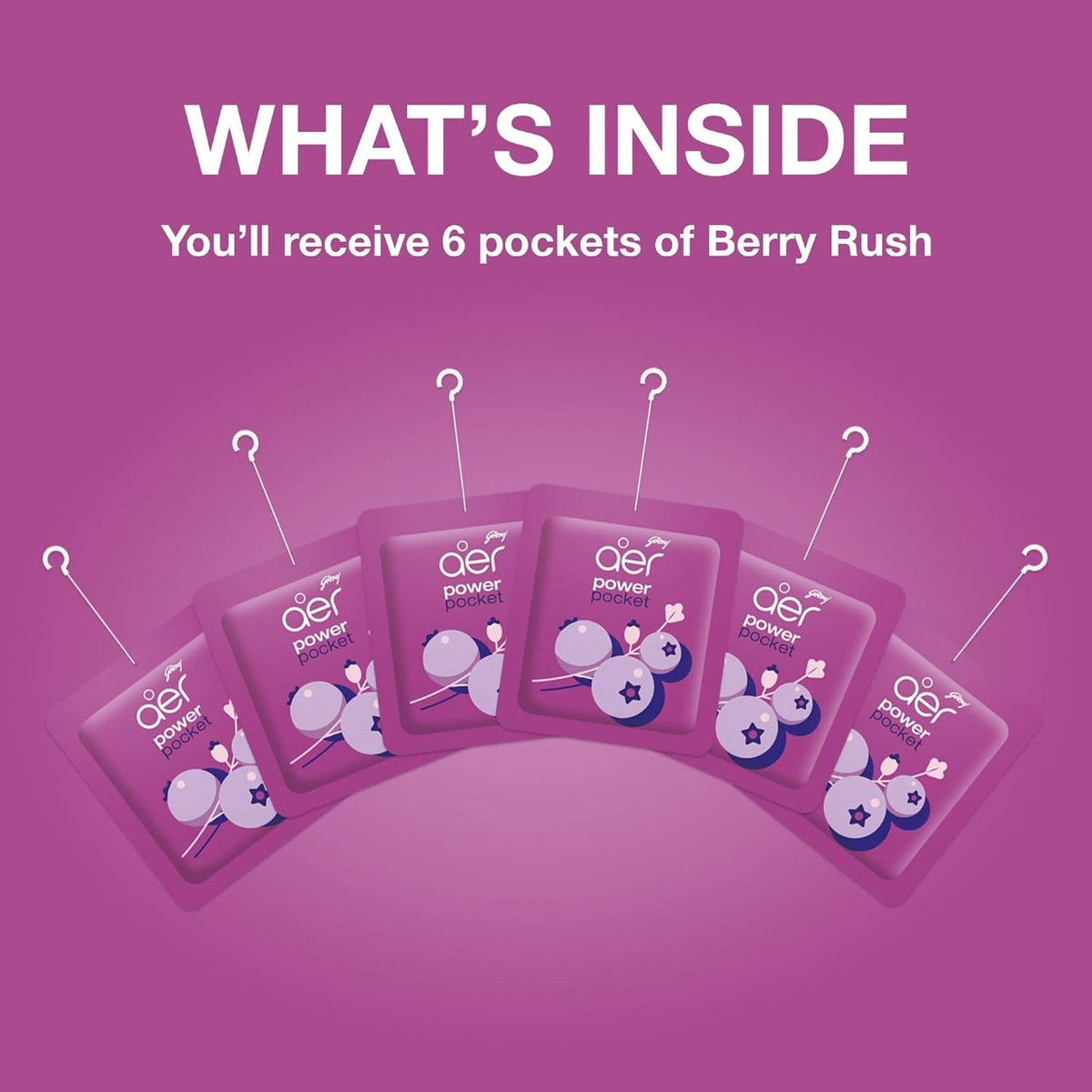 Godrej Aer Power Pocket Bathroom Fragrance - Berry Rush