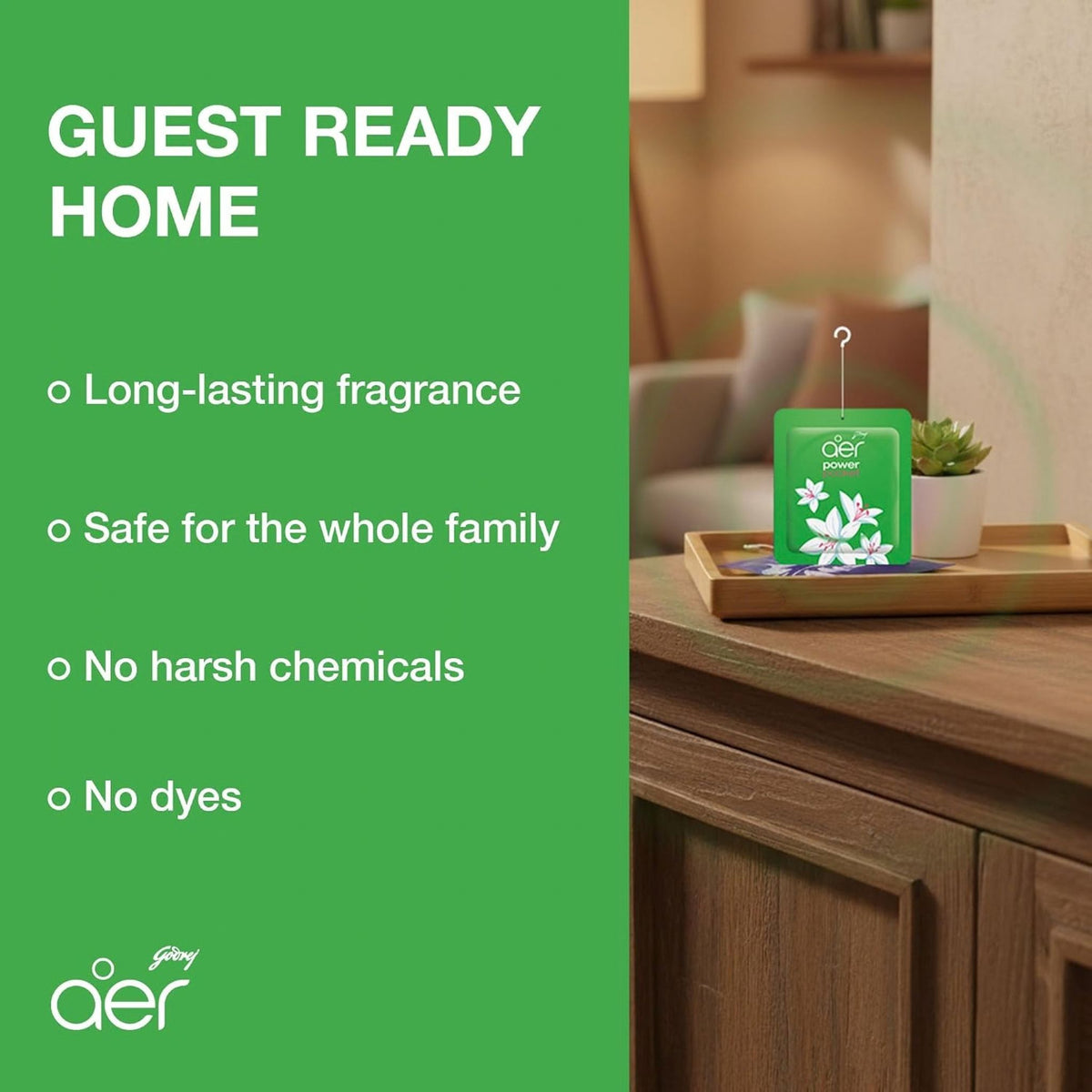 Godrej Aer Power Pocket Bathroom Fragrance - Jasmina Floral Delight