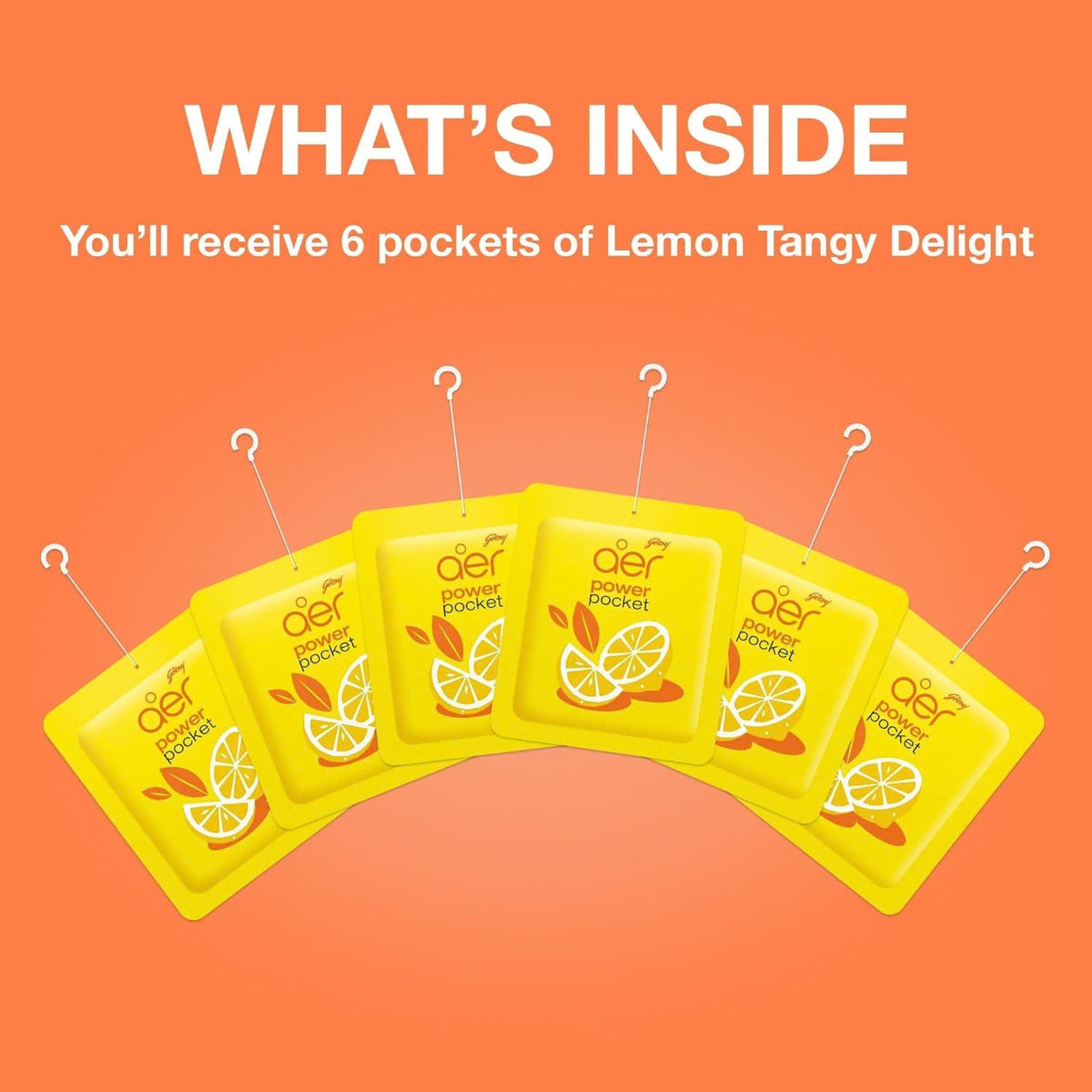 Godrej Aer Power Pocket Bathroom Fragrance - Lemon Tangy Delight