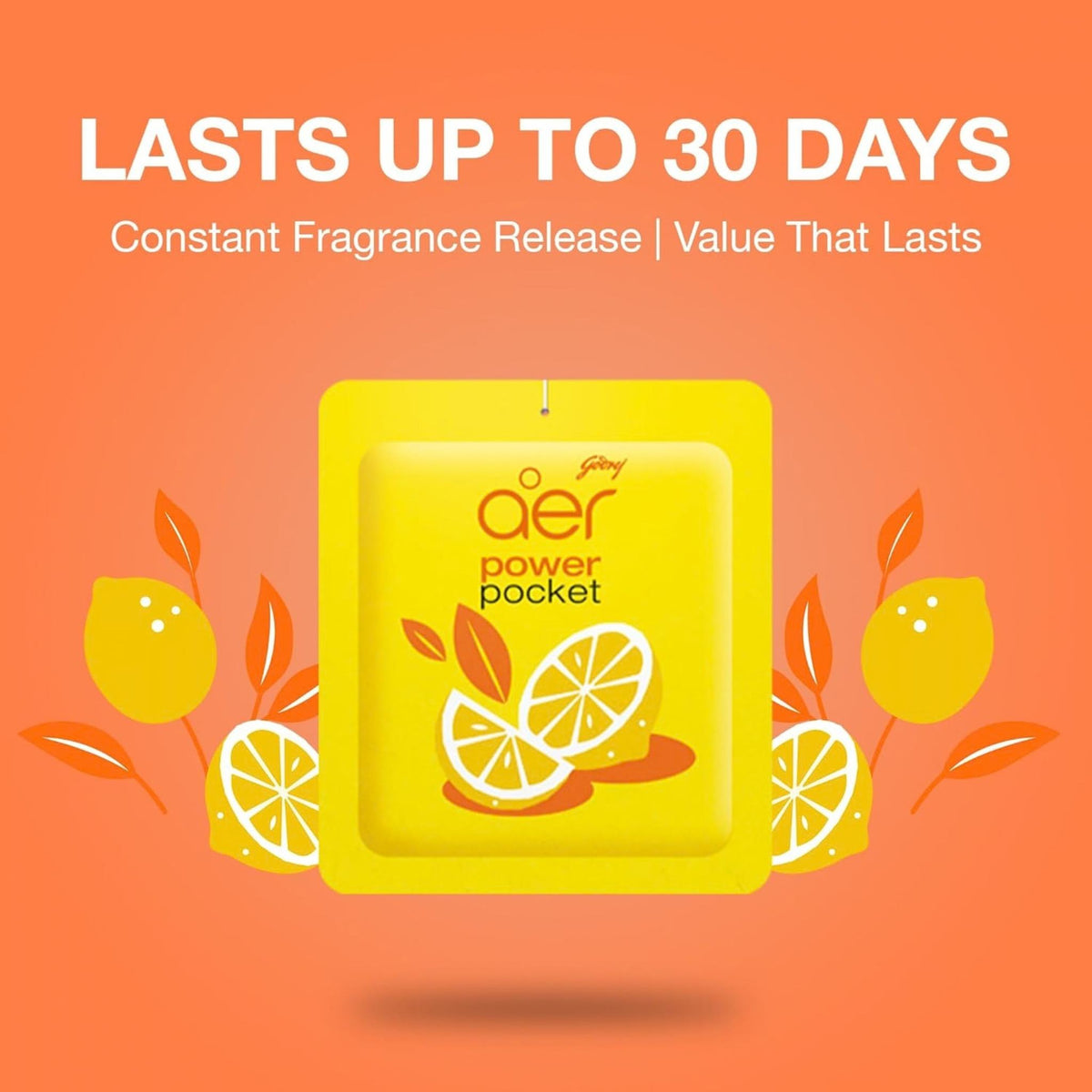 Godrej Aer Power Pocket Bathroom Fragrance - Lemon Tangy Delight
