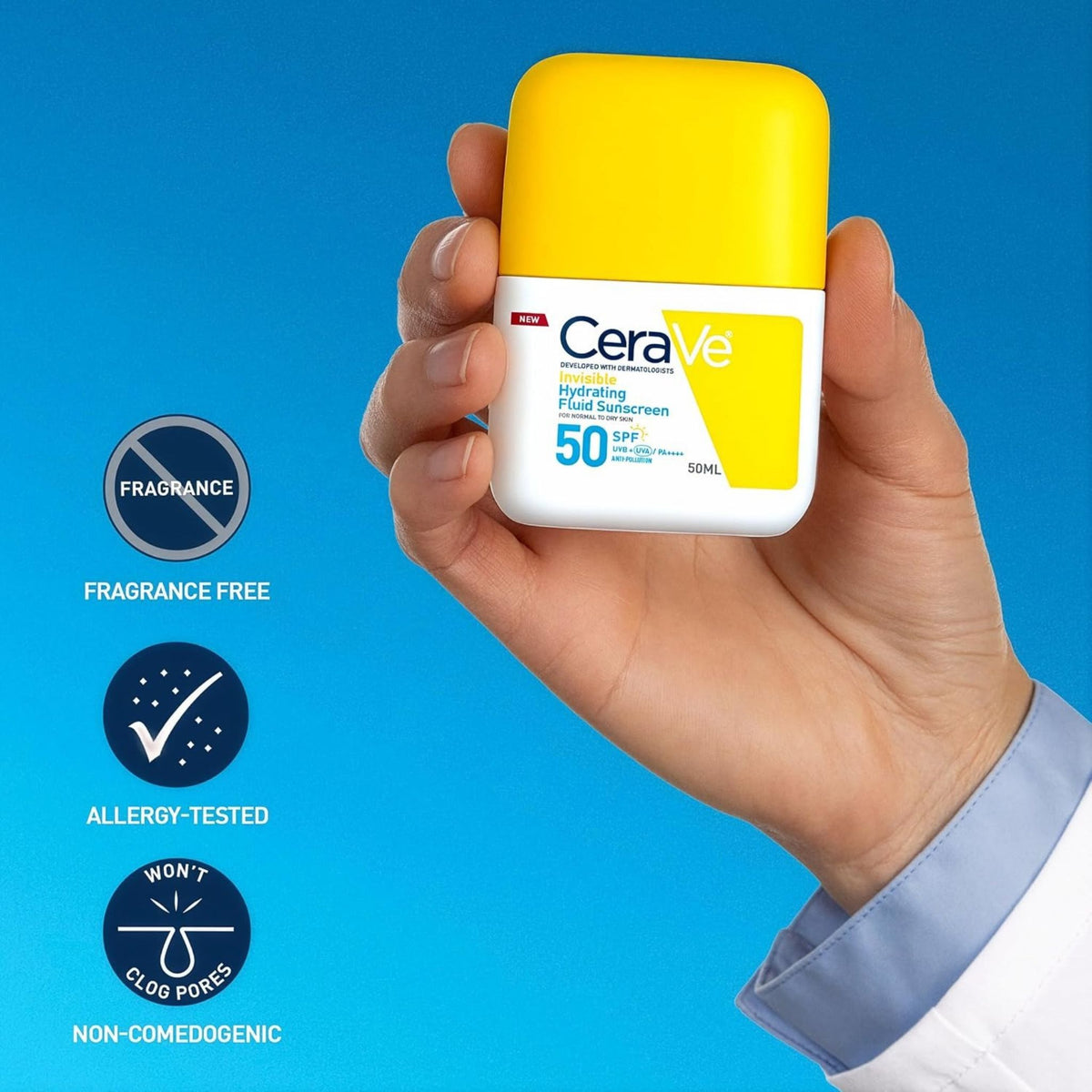 CeraVe Invisible Hydrating Fluid Sunscreen SPF 50+