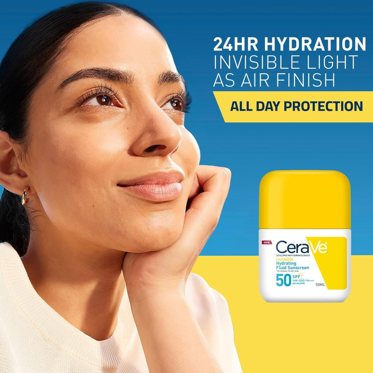 CeraVe Invisible Hydrating Fluid Sunscreen SPF 50+