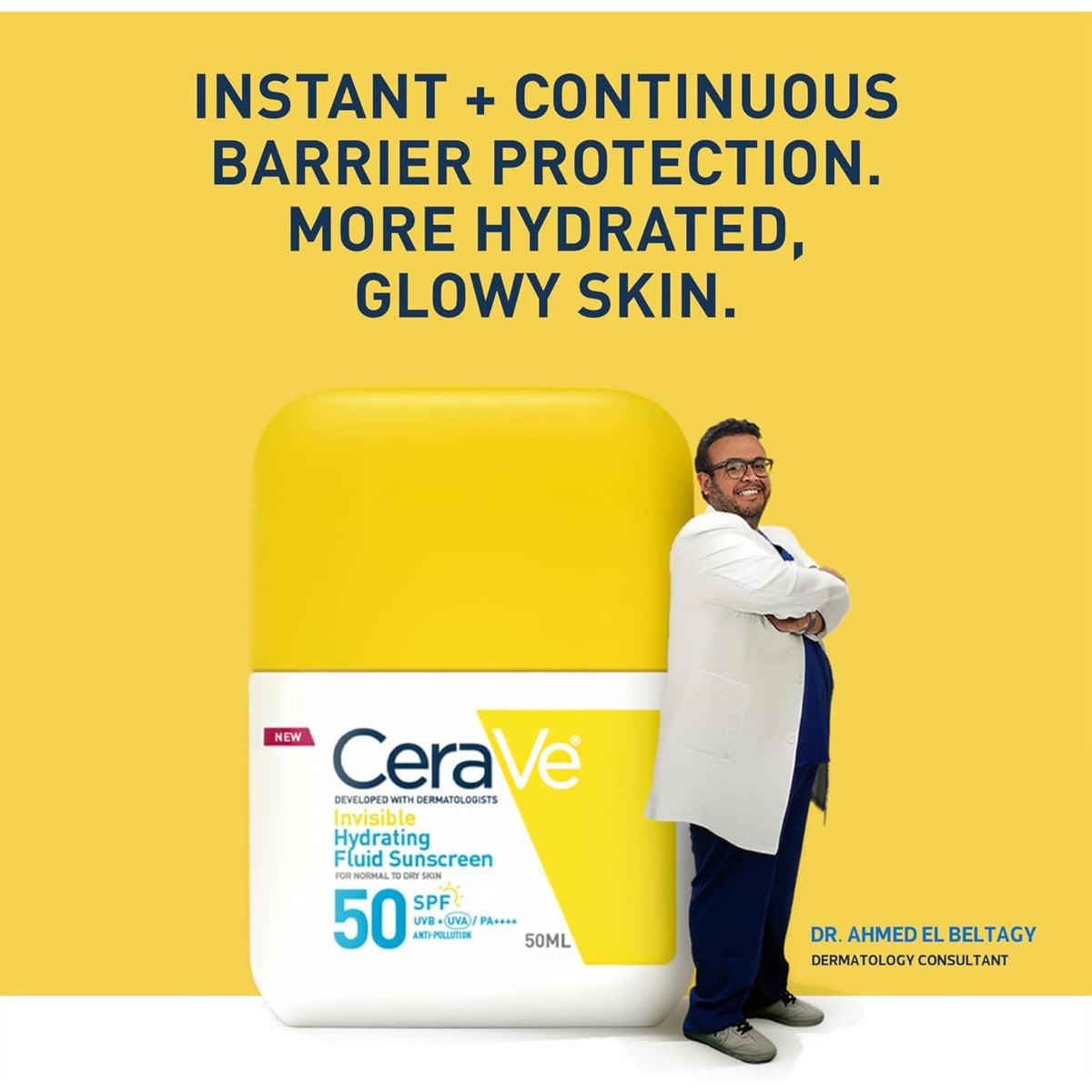 CeraVe Invisible Hydrating Fluid Sunscreen SPF 50+